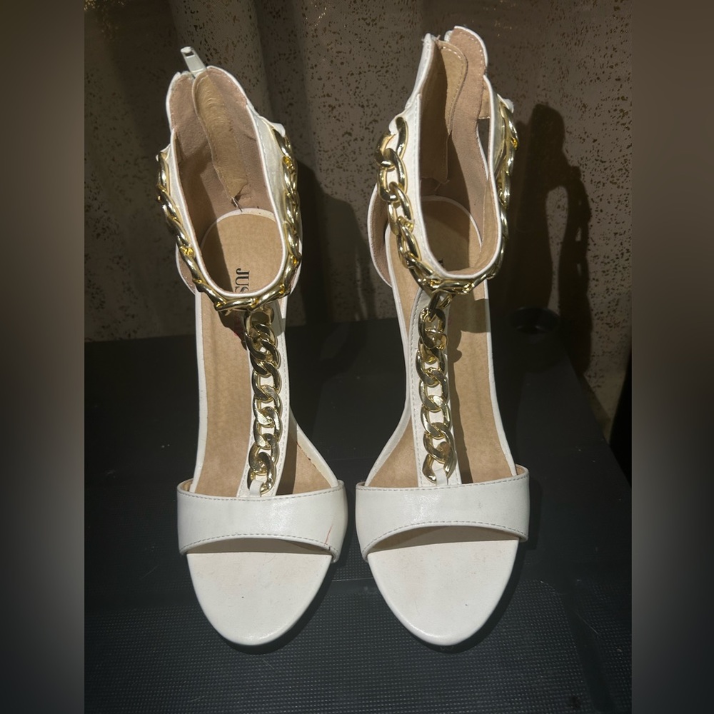 JustFab chain heels